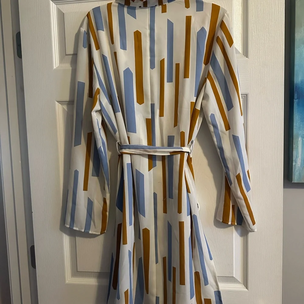 Stylish Geometric Patterned Robe L - Picture 4 of 4